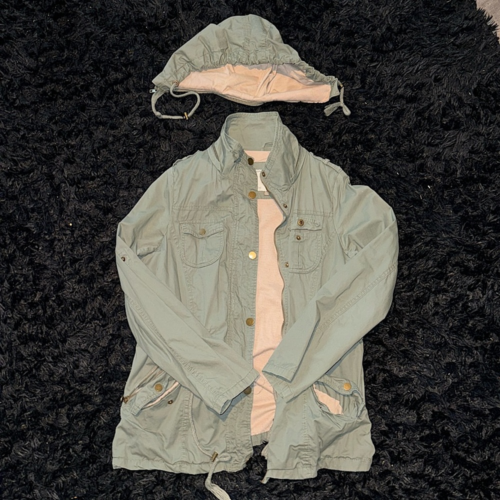 Army Green Zip-Up Jacket